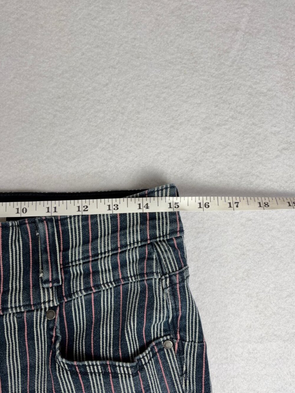 Vintage America Fab Betty Crop Pants Women's 8/29 Multi Striped Goth Steampunk - Picture 4 of 9
